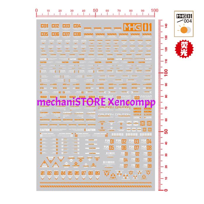 Gambar HOBBY MIO Water Decal Caution MHG01-004 1/100 1/144 - Model Kit Gundam dari mechaniSTORE Bandung undefined Tokopedia