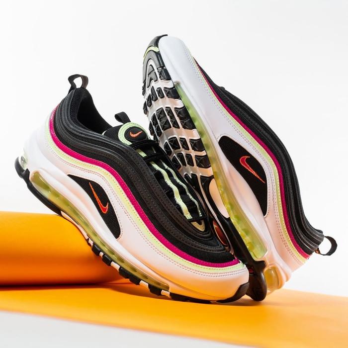 pink white and black air max 97