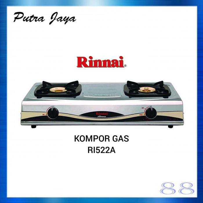 Jual Kompor Gas 2 Tungku Rinnai RI-522A / RI 522 A / RI522A / Api Besar -  Jakarta Timur - Putra Jaya 88 | Tokopedia