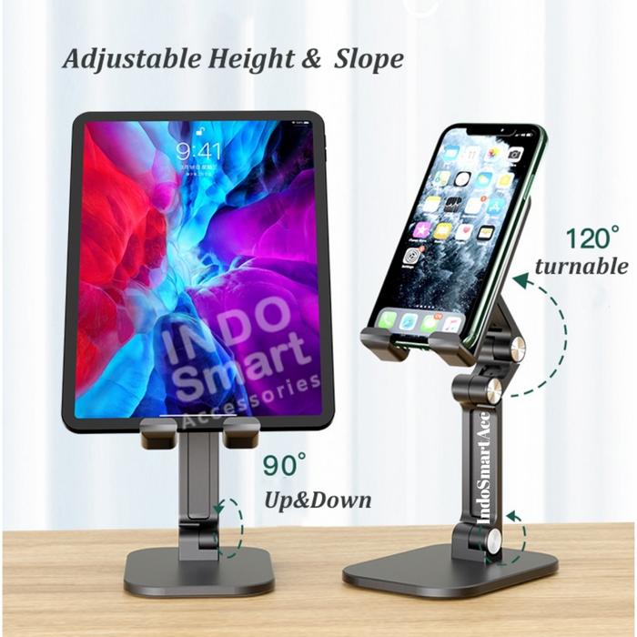 Gambar Liftable Foldable Phone Holder Standing HP Tablet Meja Folding Desktop - Hijau dari Indo Smart Acc Hp undefined Tokopedia