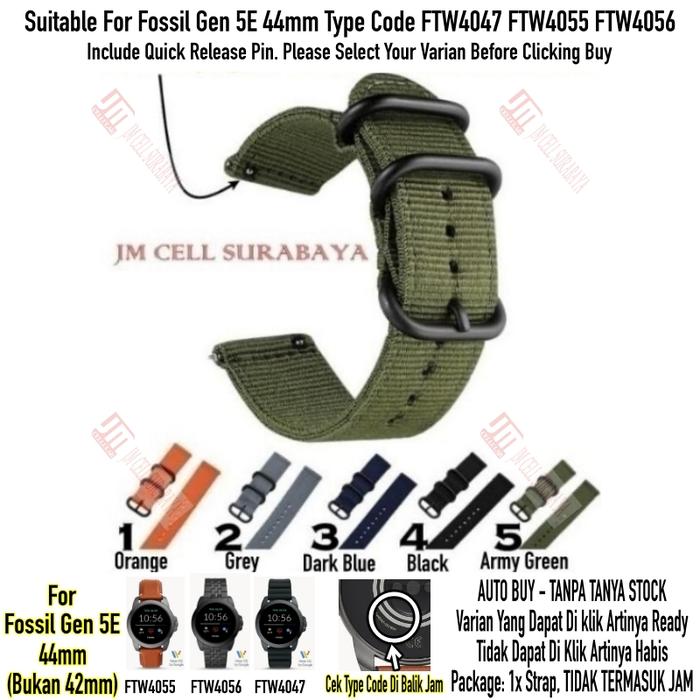 Jual Tali Jam Strap Fossil Gen 5E 44mm 