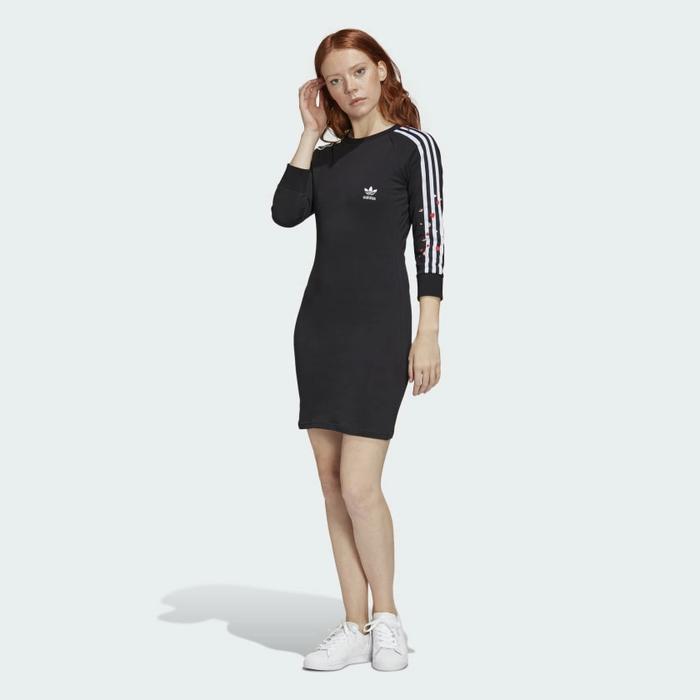 Jual Adidas 3-Stripes Dress Women Black 