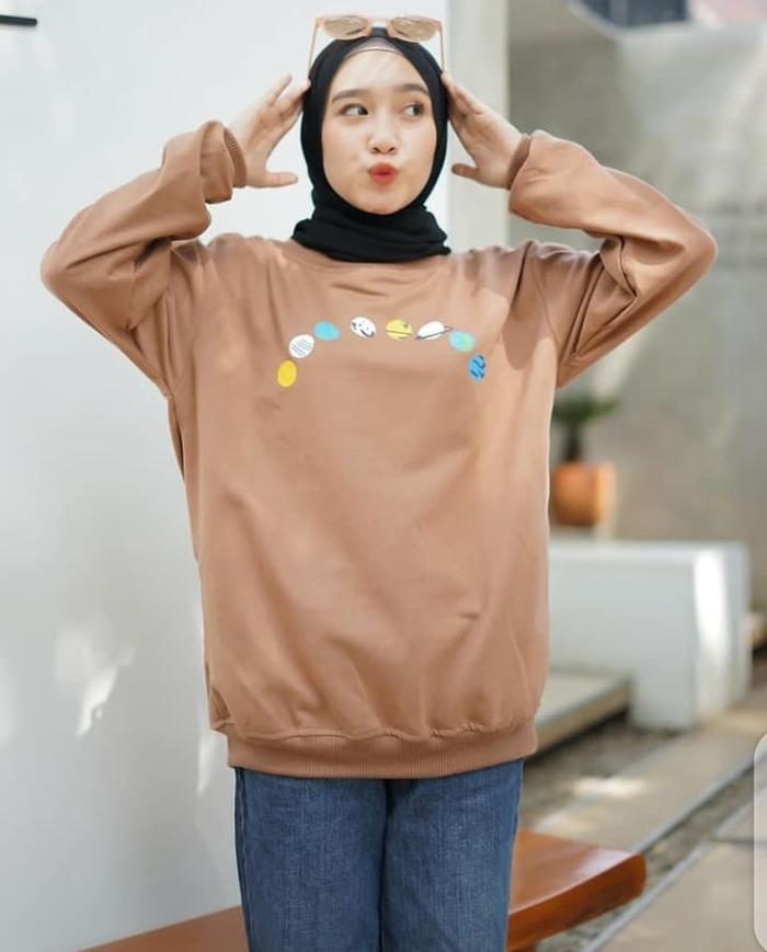 Jual Sweater Wanita Berkualitas Planet Street Mocca, L Kab
