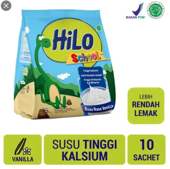 Gambar Susu HiLo School Susu Sachet - Cokelat / Vanilla - isi 35gr x 10 pcs - VANILLA dari Cemilan Yahud SBY undefined 4 Tokopedia