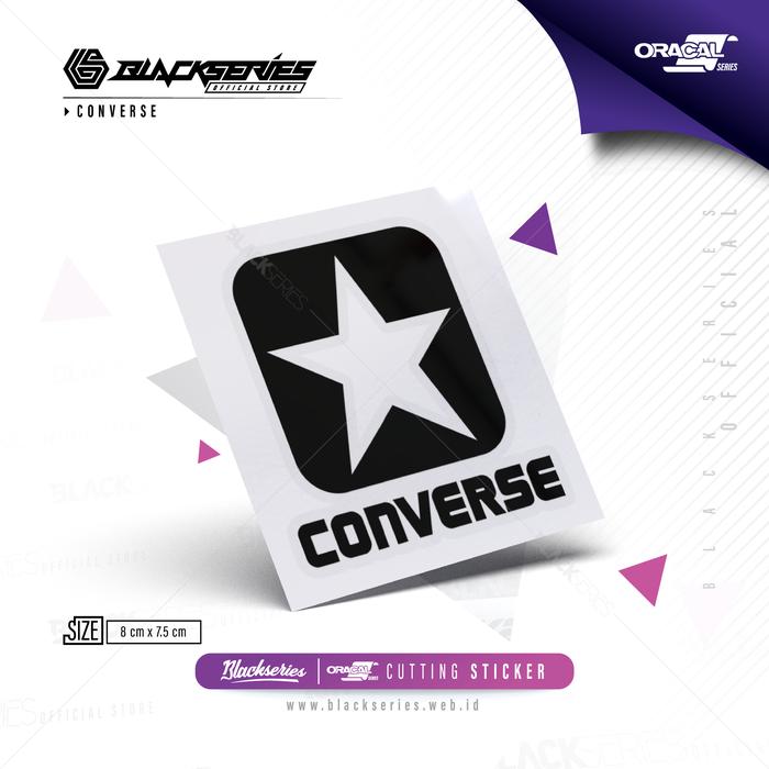 Gambar Cutting Sticker Converse Bahan Oracal | Stiker Converse - Hitam dari Blackseries Official Store undefined Tokopedia