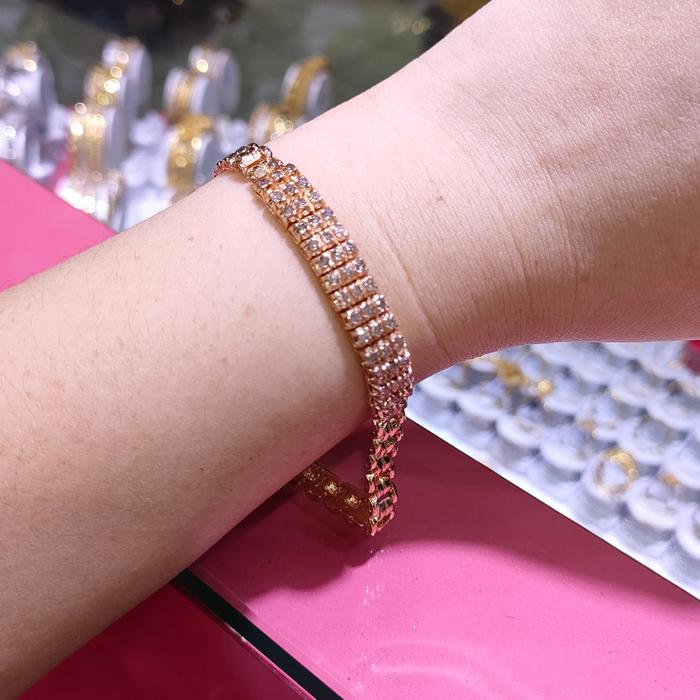 Gambar gelang rante listring berlian medan ori dari Toko Mas Langganan undefined Tokopedia