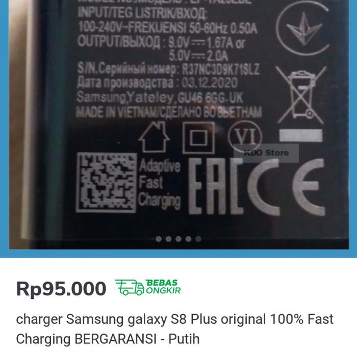 Gambar KEPALA CHARGER / BATOK ADAPTOR SAMSUNG GALAXY J5 J7 prime ORIGINAL - Putih dari KDO Store ( Kualitas Dijamin Ori ) undefined 5 Tokopedia