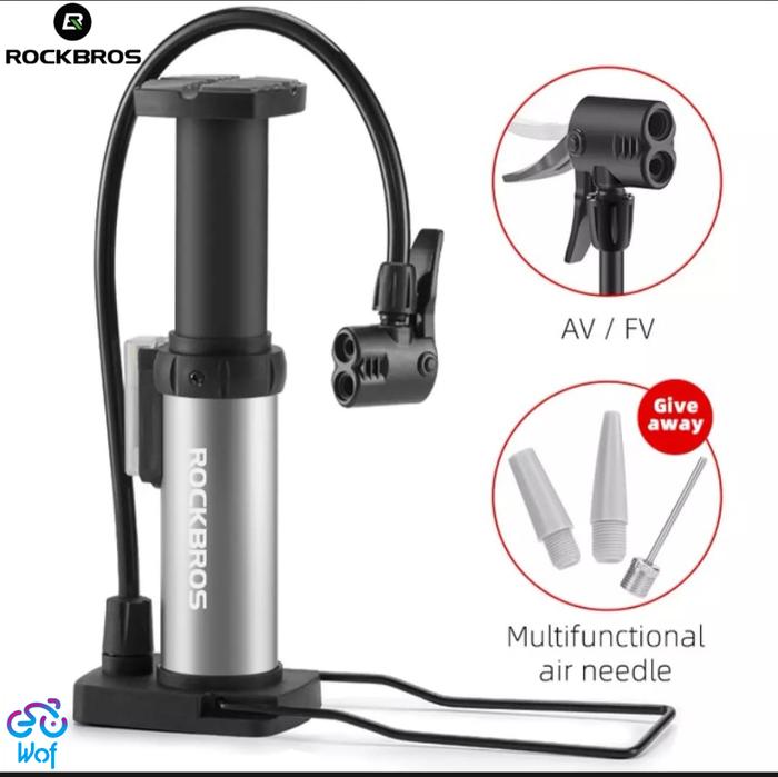 Gambar ROCKBROS Cycling Pompa Sepeda Bike Pump AV/FV Portable 80PSI - 4522L - Silver dari Wof Wheel of Fortune Official undefined Tokopedia
