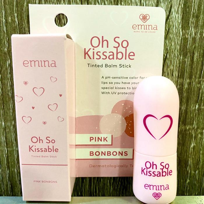 Gambar EMINA OH SO KISSABLE ORIGINAL BPOM - TINTED BALM STICK - LIP BALM - PINK BONBONS dari agogostore undefined 5 Tokopedia