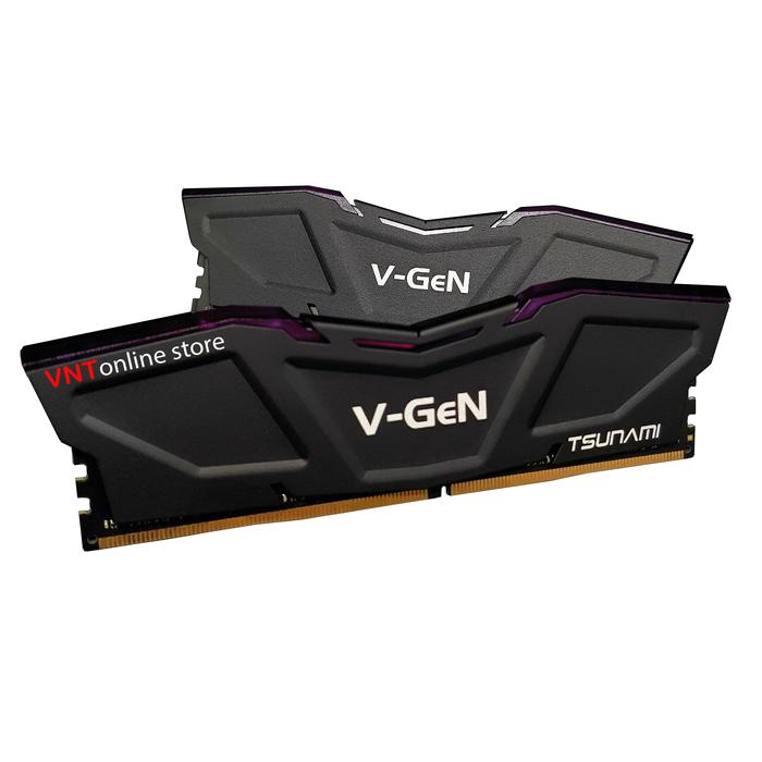 Gambar V-GEN TSUNAMI DDR4 (2x4GB) 8GB 3000MHz LED | RAM GAMING DUAL CHANNEL - TSUNAMI HITAM, CL-15-17-17-35 dari Joeragan Hardware TKP undefined Tokopedia