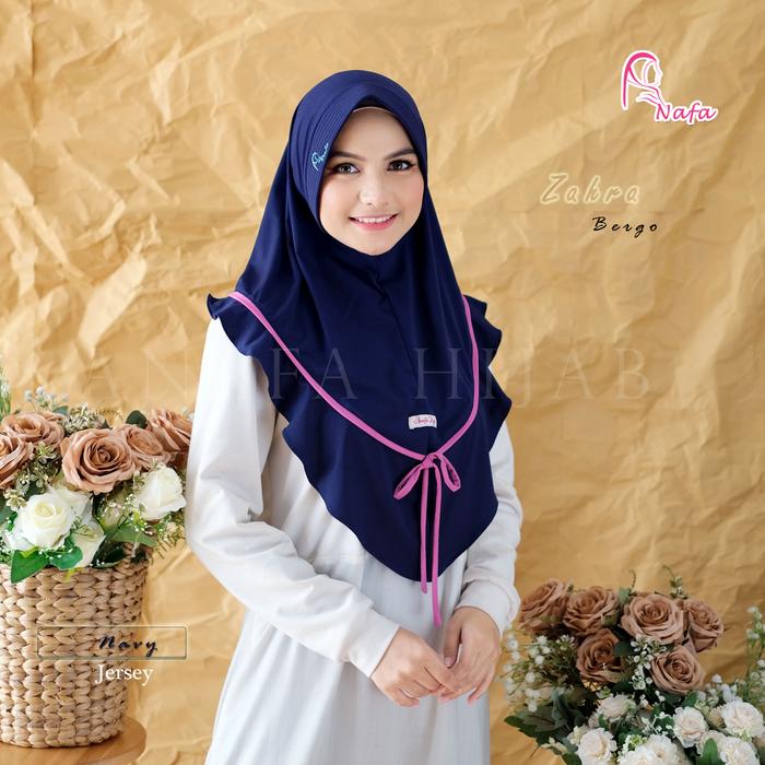 Gambar BERGO ZAHRA ANAFA - navy dari ANAFA HIJAB undefined Tokopedia