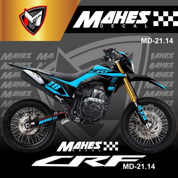 Gambar Decal Sticker Motor Cross CRF 150L Fullbody Trail Supermoto MD 21-14 - Biru Muda dari Mhes Decal Sticker undefined Tokopedia