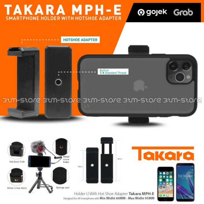 Gambar Takara Holder U MPH-E Smartphone Hot Shoe LED / Dudukan Microphone Hp dari 3TM Store undefined Tokopedia