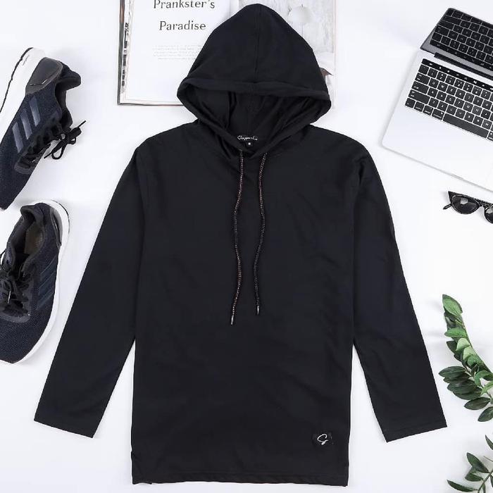 Jual Kaos hoodie lengan panjang pria 