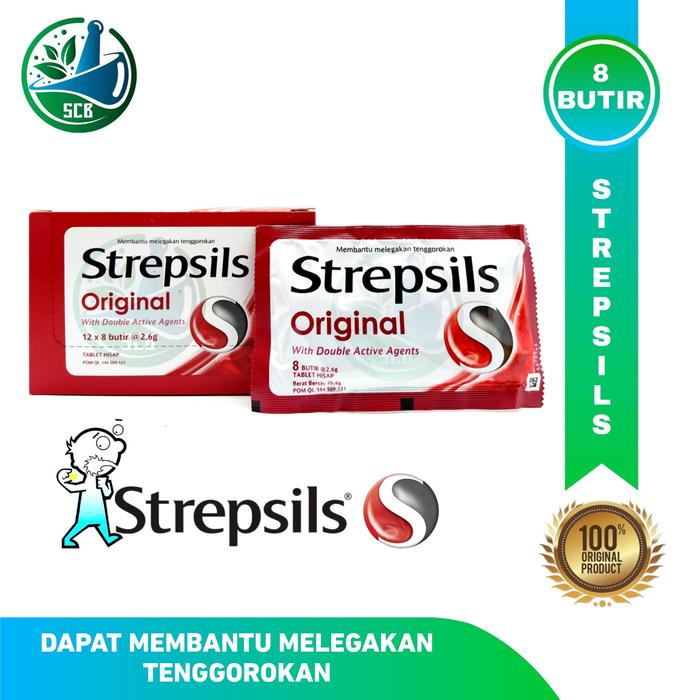 Gambar Strepsils (Isi 8 Butir) Varian - Permen pereda tenggorokan - Original dari SCB88 undefined Tokopedia