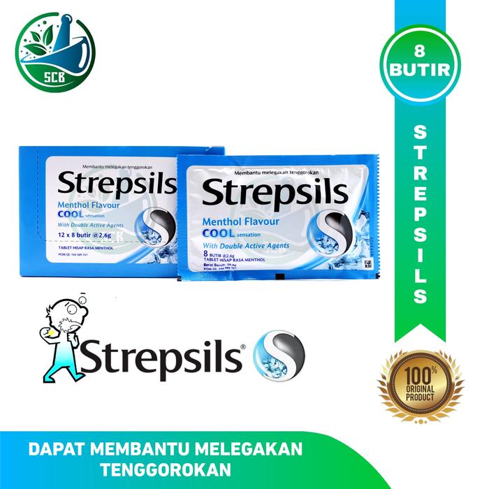 Gambar Strepsils (Isi 8 Butir) Varian - Permen pereda tenggorokan - Menthol Flavour dari SCB88 undefined Tokopedia