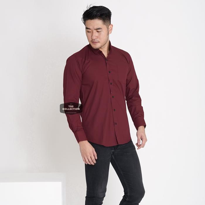 Kemeja Lengan Panjang Flo Offwhite Black