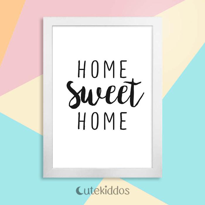 Gambar Hiasan Dinding Minimalis Poster Home Sweet Home Scandinavia Wall Decor - Bingkai Putih dari cutekiddos undefined Tokopedia