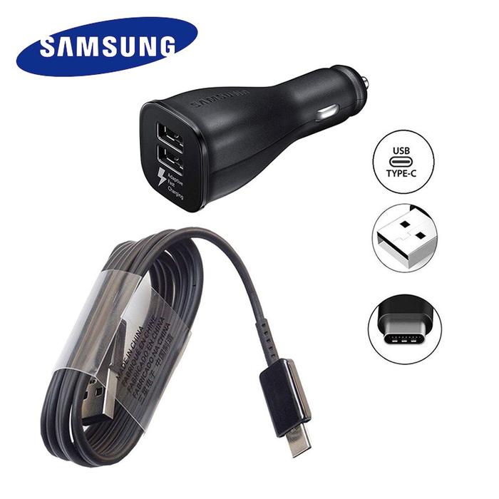 Jual Car Charger Samsung Charger Mobil Fast Charging 2USB Type C