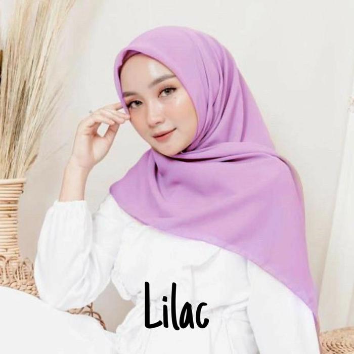 Gambar Jilbab Hijab Kerudung Segiempat Lilac/Lavender/Bella square lilac - LILAC dari tshoebasa undefined Tokopedia