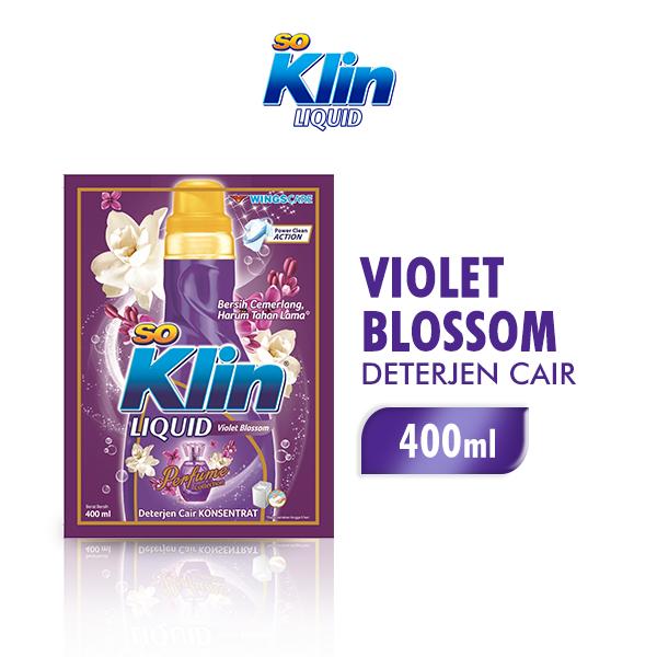 Gambar Deterjen Cair Soklin Kemasan Pouch 400 ml - Violet dari Wings Indonesia undefined Tokopedia
