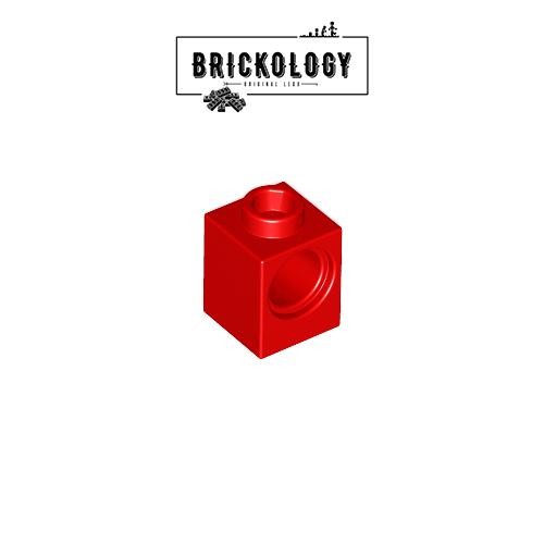Gambar Lego Parts-Technic, Brick 1 x 1 with Hole-Red-6541 dari Brickology undefined Tokopedia