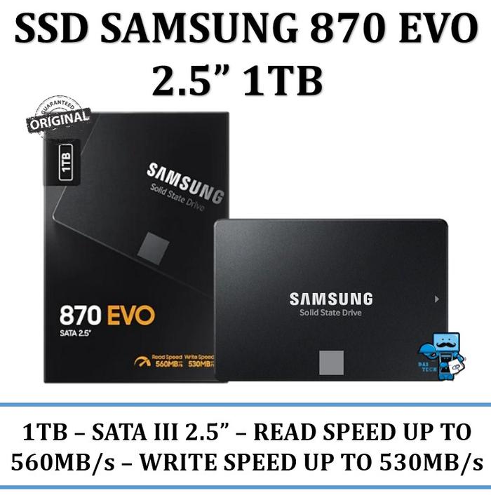 Gambar SSD Samsung 870 EVO SATA III 2.5" 1TB - Garansi Resmi dari Das Technology undefined Tokopedia
