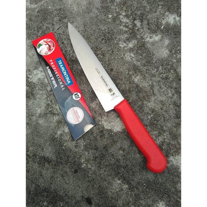 Gambar Pisau Tramontina Profissional Master Original Brazil 8 inch - Putih - Merah dari PUSAT HOREKA undefined Tokopedia