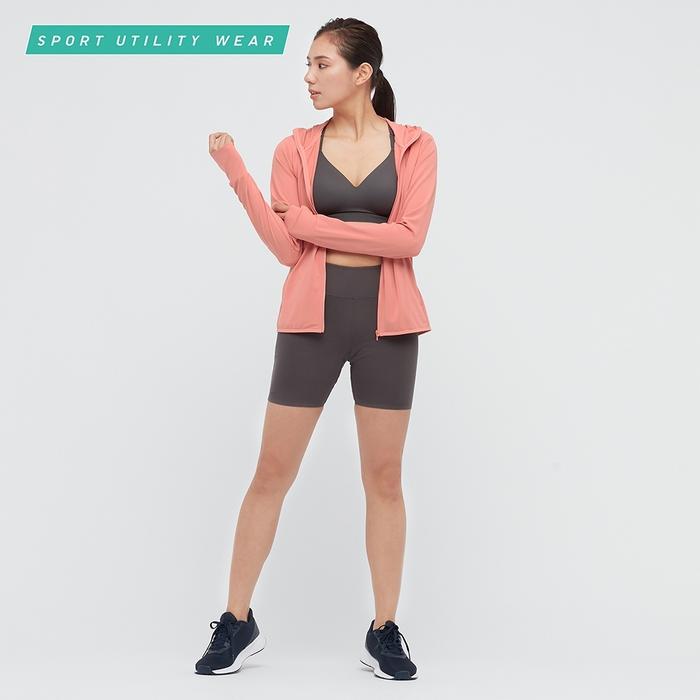 Gambar JAKET OLAHRAGA WANITA UNIQLO AIRISM MESH UV CUT ZIPPER HOODIE ORIGINAL - 12 PINK, XL dari Corner Online Store_Archived undefined Tokopedia