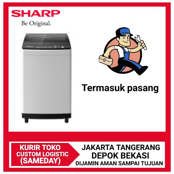Gambar Sharp Mesin Cuci Top Loading ES-M1000T-GG New Megamouth Series 10 Kg - TERMASUK PASANG dari DPRINCE undefined Tokopedia