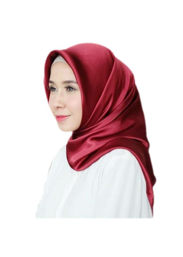 Gambar Eve Jilbab Pesta Satin Mewah AZ020 - Merah dari Eve Maternity Store undefined Tokopedia