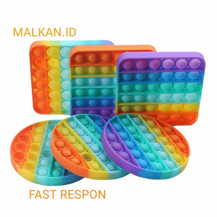 Gambar pop it fidget toy rainbow murah game mainan plush bubble stress relief - kelinci dari malkan undefined Tokopedia
