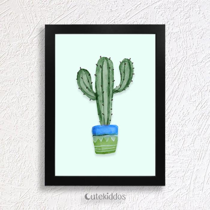 Gambar Hiasan Dinding Kamar Anak / Poster Kaktus 4 / Home Decor - Frame Hitam dari cutekiddos undefined Tokopedia