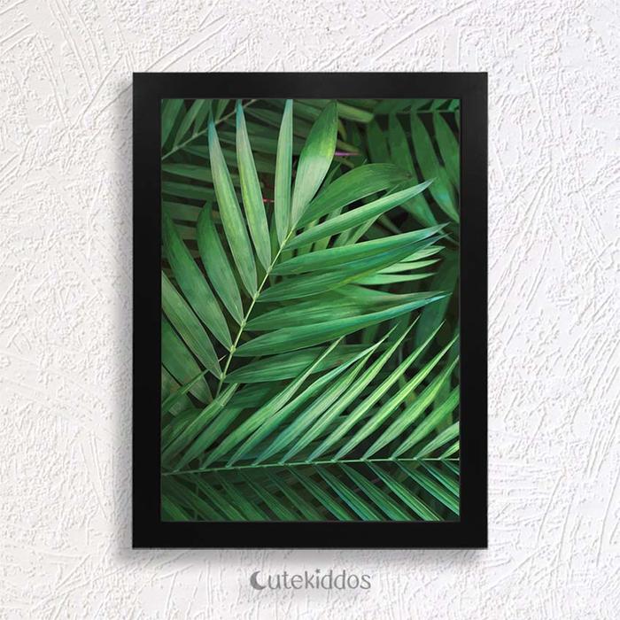 Gambar Poster Daun Tropis / Dekorasi Rumah / Home Decor / Hiasan Dinding - Frame Hitam dari cutekiddos undefined Tokopedia