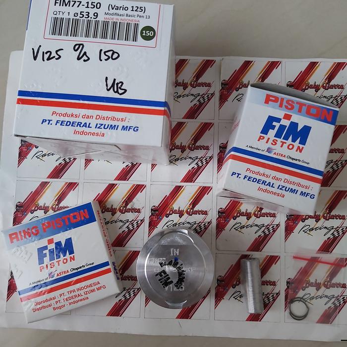 Gambar PISTON KIT FIM 77 IZUMI RACING VARIO 125 DIAMETER 52.4 52.9 53.4 53.9 dari Baby Qiarra undefined Tokopedia