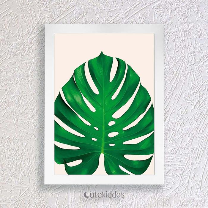 Gambar Poster Monstera #4 / Dekorasi Rumah / Home Decor / Hiasan Dinding - Frame Putih dari cutekiddos undefined Tokopedia