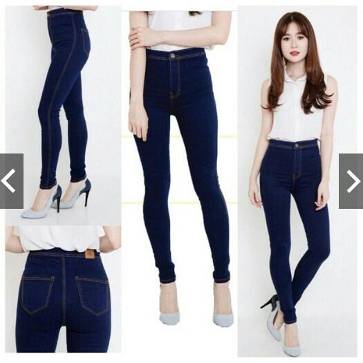 Gambar CELANA WANITA HIGHWAIST HIGH WAIST HW ORIGINAL QUALITY DENIM TERBARU - Biru, 28 dari FARIS GROSIR Store undefined Tokopedia