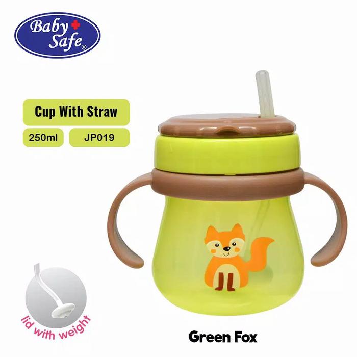 Gambar botol minum anak baby safe wieghted straw training cup 250 ml - Hijau dari abrisam babyshop undefined Tokopedia