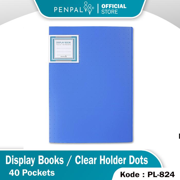 Gambar Penpal Display Book / Clear Holder 40 Pockets Motif Dots Pastel PL-824 - Biru Muda dari Penpal Stationery undefined Tokopedia