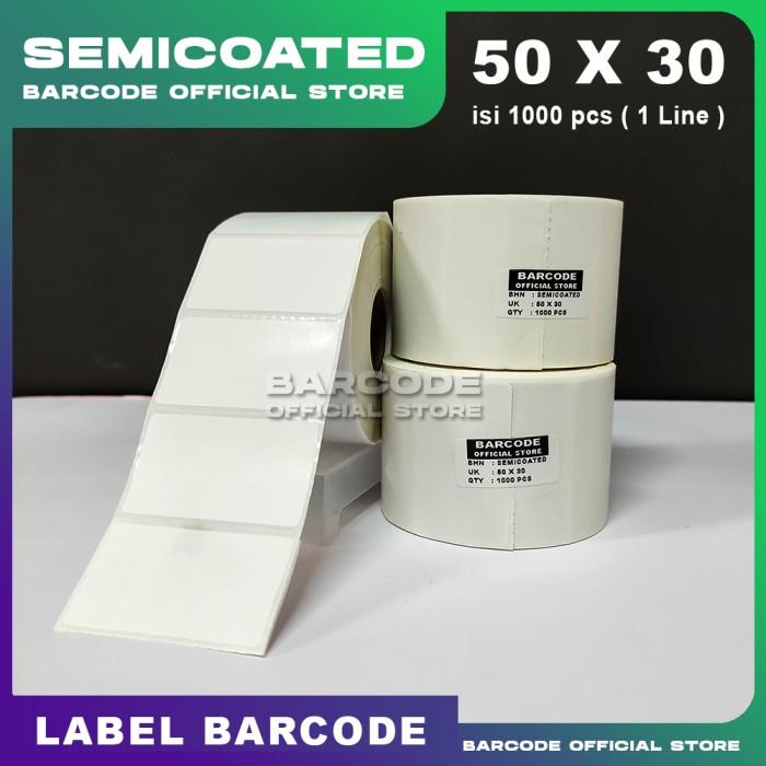 Gambar Kertas Label Stiker Barcode Semicoated Uk 50 x 30 mm ( 1 Line ) dari Barcode Store Solutions undefined Tokopedia