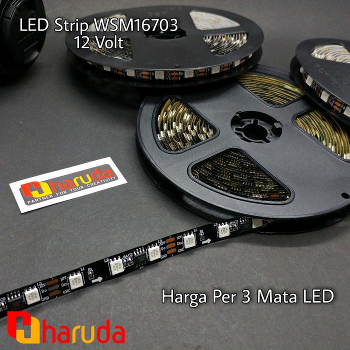 Gambar Led Strip RGB SM16703 / WS2811 12 Volt Indoor Per 3 Mata Led dari HARUDA undefined Tokopedia
