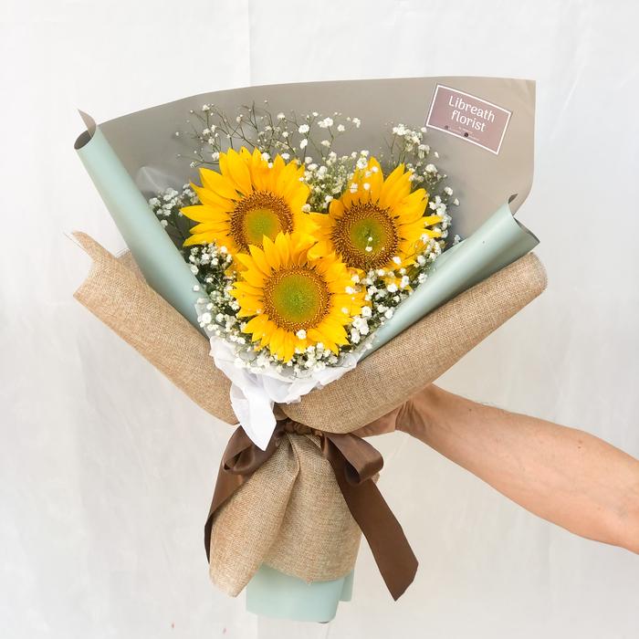 Gambar Sun flower bouquet buket bunga matahari - Jute dari Libreath undefined Tokopedia