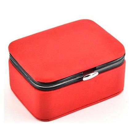 Gambar Kotak Perhiasan MINI Portabel Tempat Penyimpanan Travel Jewelry Box - SMZ10 MERAH dari PalingMurah undefined Tokopedia