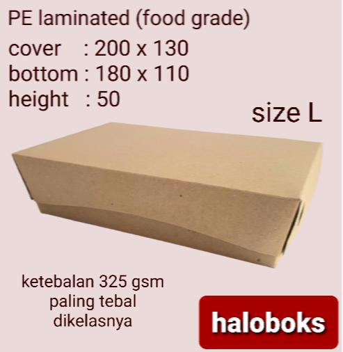Gambar Paper Lunch Box Kraft - Kotak Makanan Kertas - Size L dari haloboks undefined Tokopedia