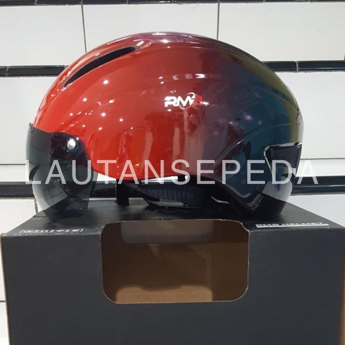 Gambar Helm sepeda element RMB WP-01 WP01 - Merah Hitam dari Lautan Sepeda undefined Tokopedia