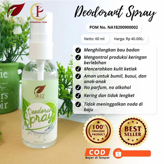 Gambar SR12 DEODORANT SPRAY; Penghilang Bau Badan dan Pencerah Ketiak dari KosmetikHerbalAman undefined Tokopedia