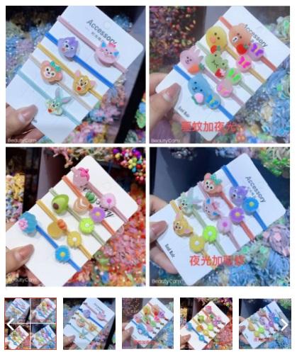 Gambar Karet Ikat Rambut GLOW In the Dark #02 Kartun Ponytail Elastis Gaya - #22 GIRL TEDDY dari PalingMurah undefined Tokopedia