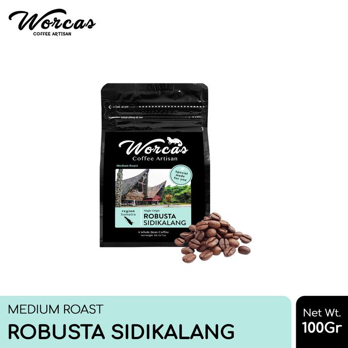 Gambar WORCAS Kopi Robusta Sidikalang 100gr - Medium Roast - KOPI BIJI dari WORCAS COFFEE undefined Tokopedia