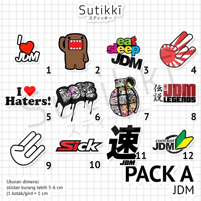 Jual Sticker Pack Logo Japan Domestic Market JDM Car Mobil Die Cut ...