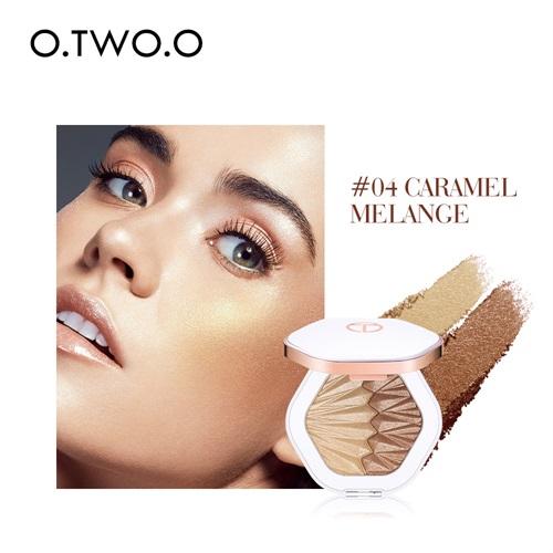 Gambar (READY STOCK) O.TWO.O 2 In 1 Highlighter Palette Shimmer 1001 Mermaid - 04.CARAMEL MELA dari Superfactori undefined Tokopedia